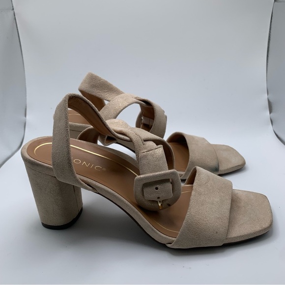 Vionic Zinfandel Women's ankle strap suede gold heel size 6 wedding party 1708 - Picture 6 of 11